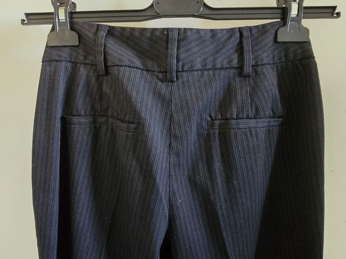 📌 Pantalon Zara Basic Noir Fines Rayures - photo numéro 5
