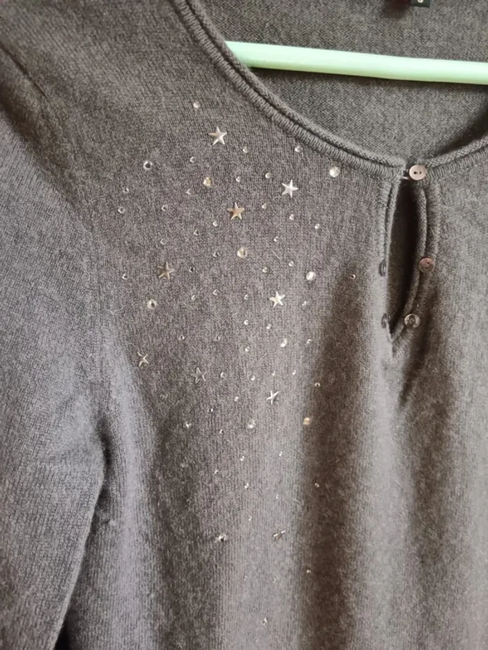 Robe en cachemire grise taille S - photo numéro 2