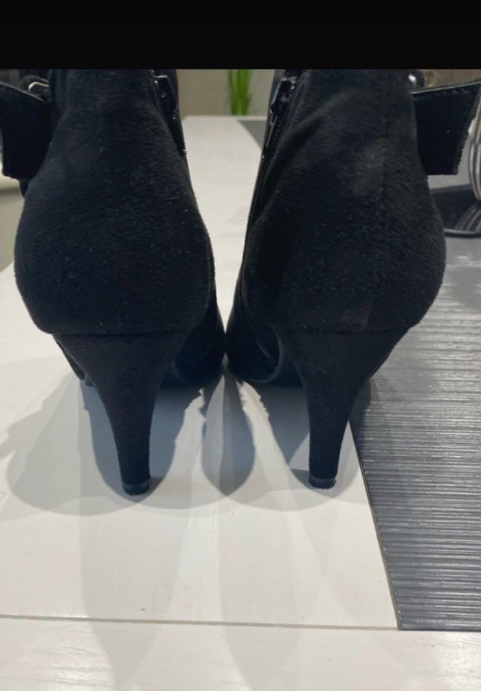 Bottines noires  daim