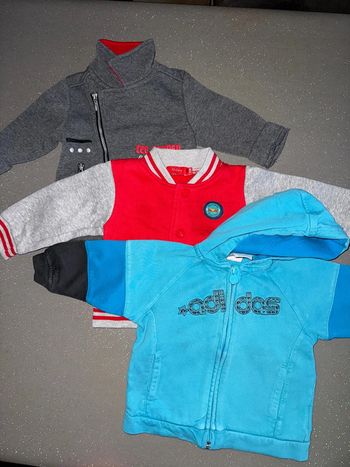 Lot de 3 gilets coton 12 mois