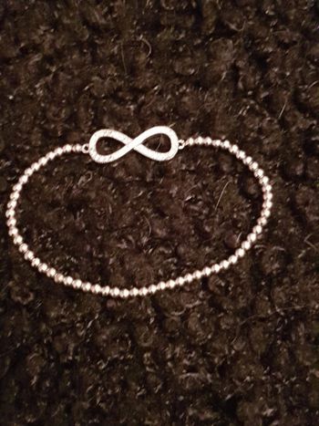 Bracelet en argent signe infini