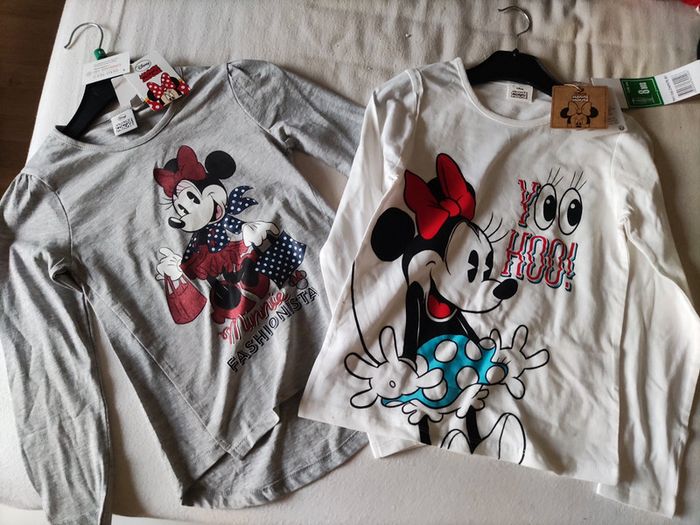 Lot 2 t-shirt manche longue Minnie neuf