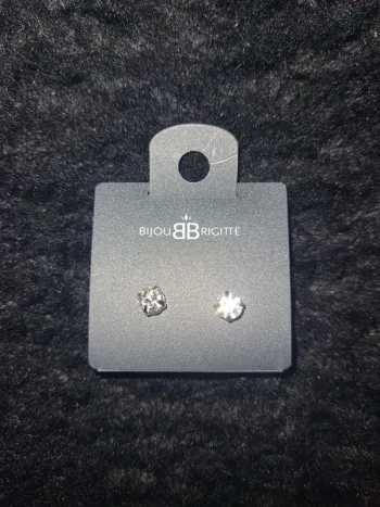 Boucles d'oreilles zirconium argent
