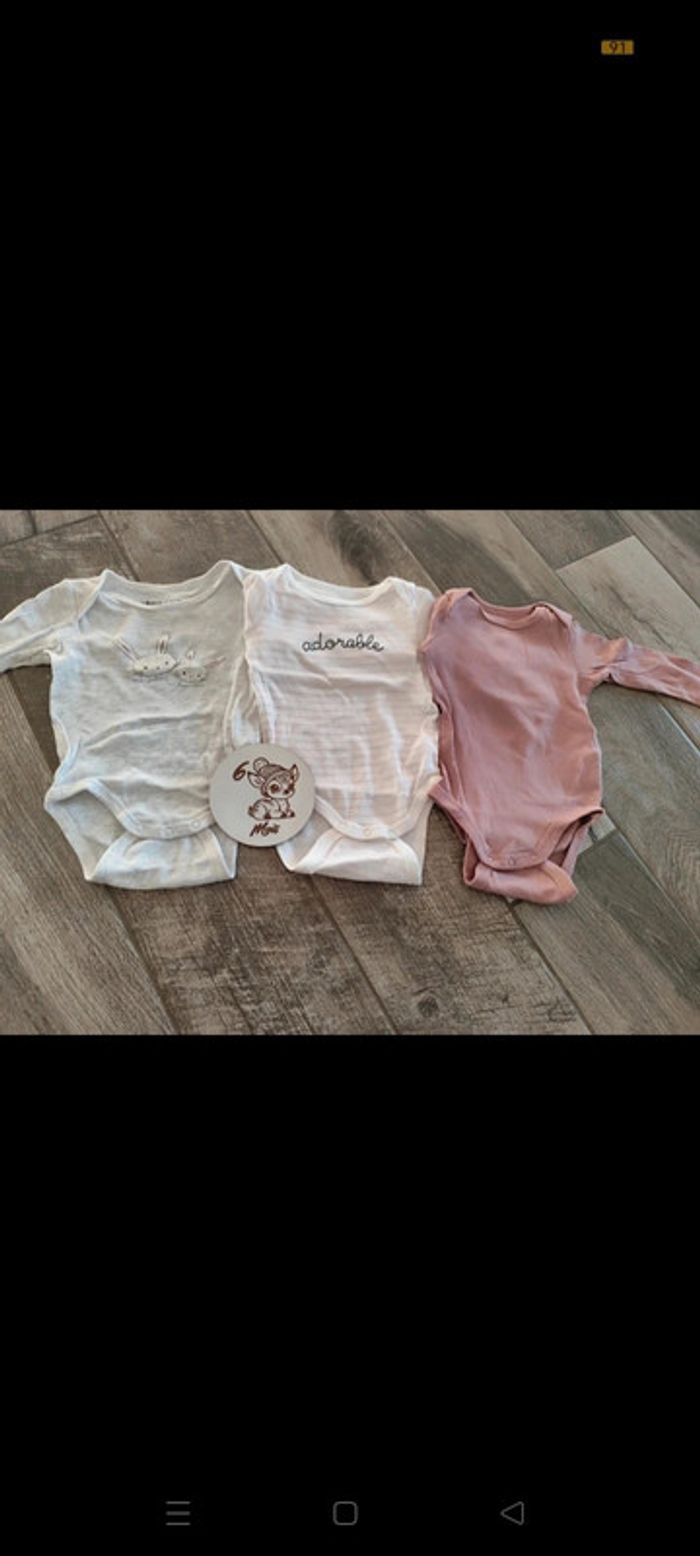 Lot de 3 bodies manches longues Gemo 🤟 - photo numéro 2