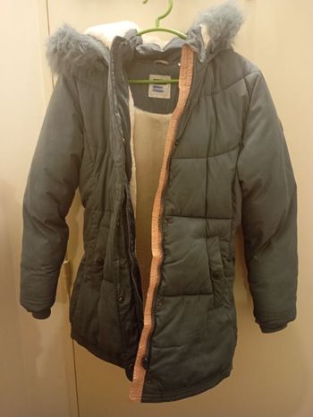 Parka fille 14 ans Okaïdi bleu gris