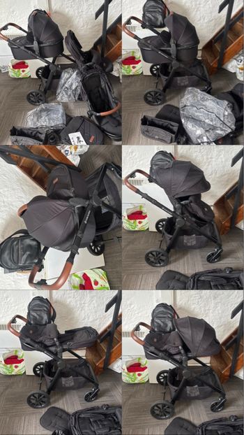 Poussette double et à la fois pour un enfant 