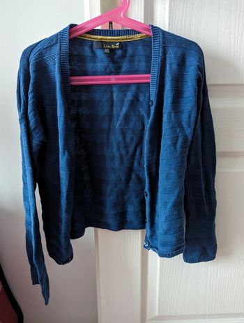 Gilet bleu Lisa rose