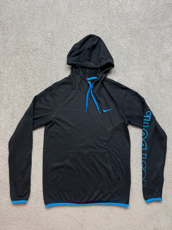 Sweat à capuche Nike noir et bleu taille XS