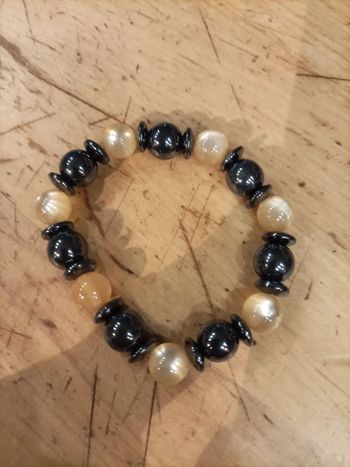 Bracelet hématites et Quartz rose