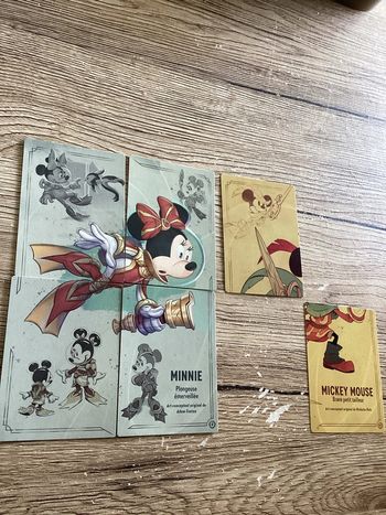 6 carte disney ravensburger lorcana FR  4 cartes minnie plongeuse  2 cartes mickey mouse brave petit