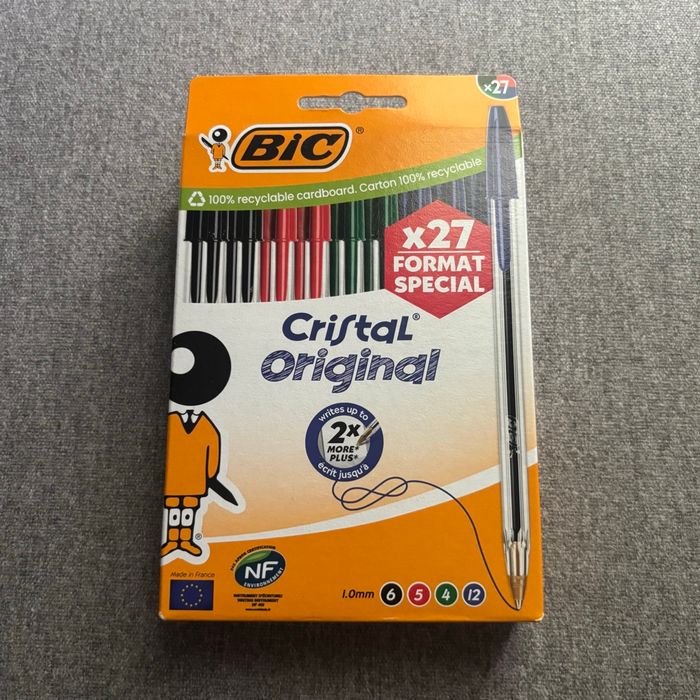 27 stylos BIC Cristal original (NEUF)