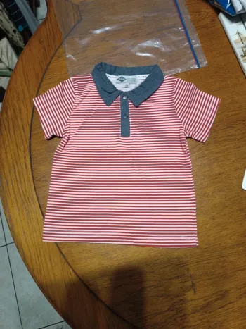 Polo rayures rouges Lee Cooper 86