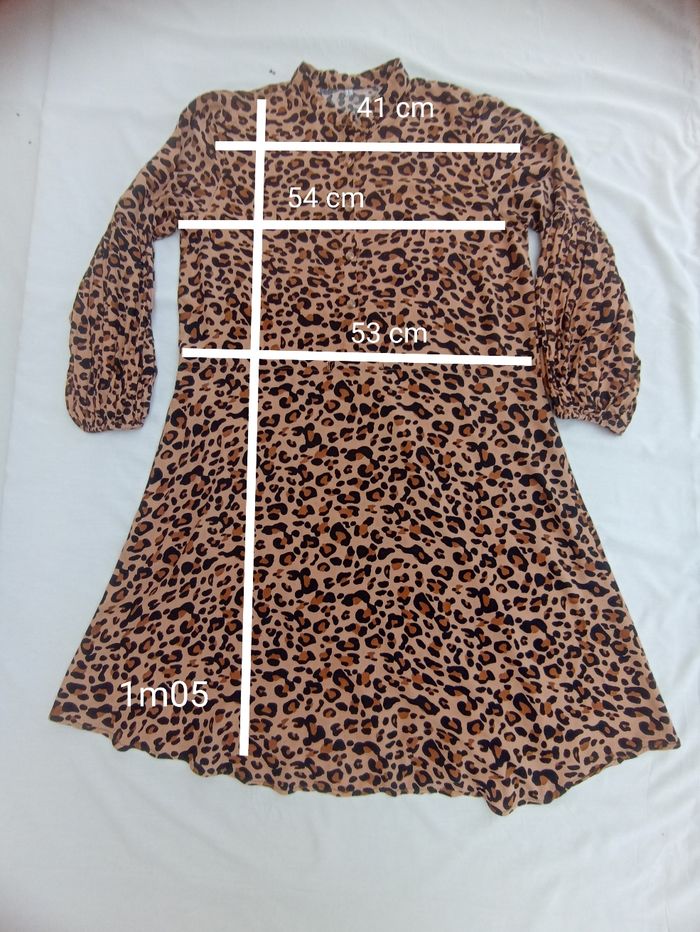 Robe manches longues imprimé léopard - photo numéro 2