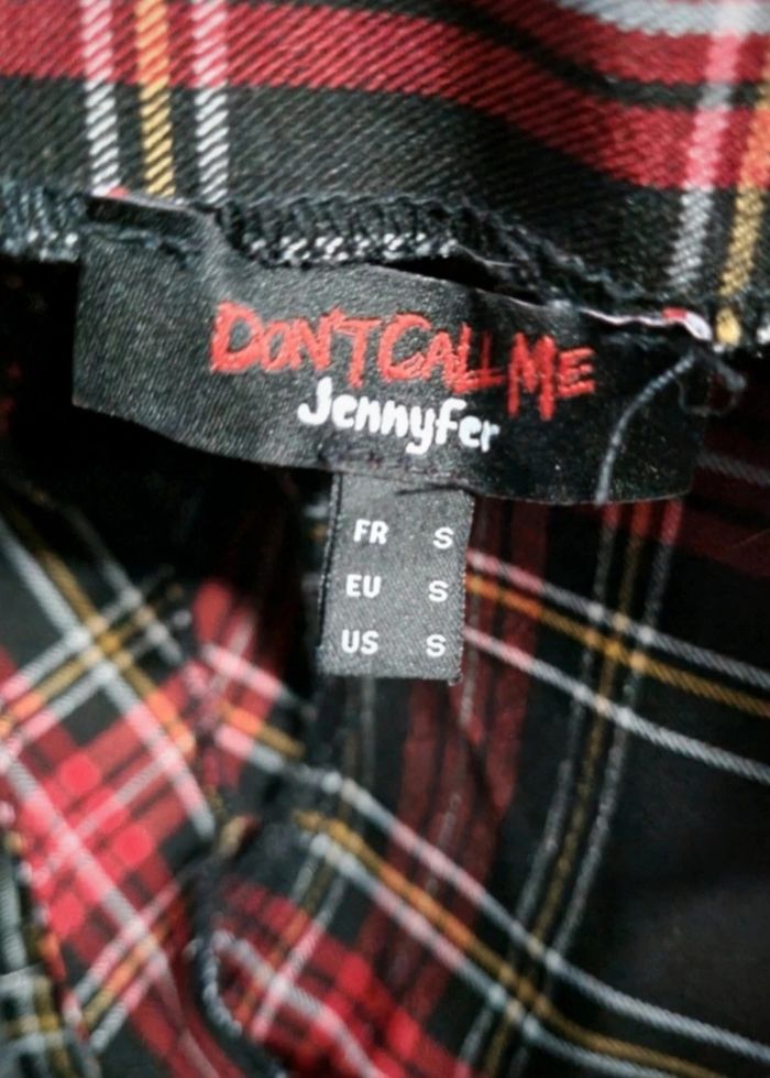 Robe courte à carreaux avec ceinture taille XS - photo numéro 3