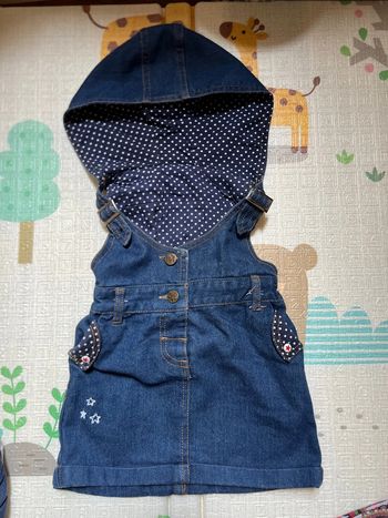 Robe en jean avec capuche