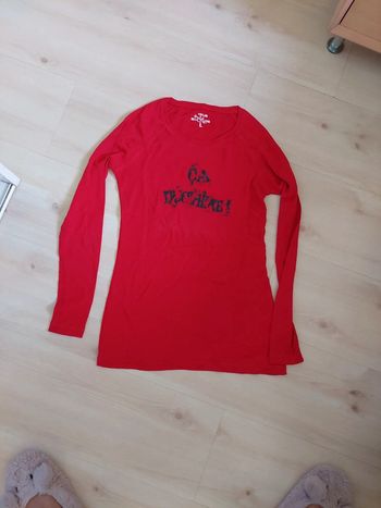 Tee short manches longues rouge L