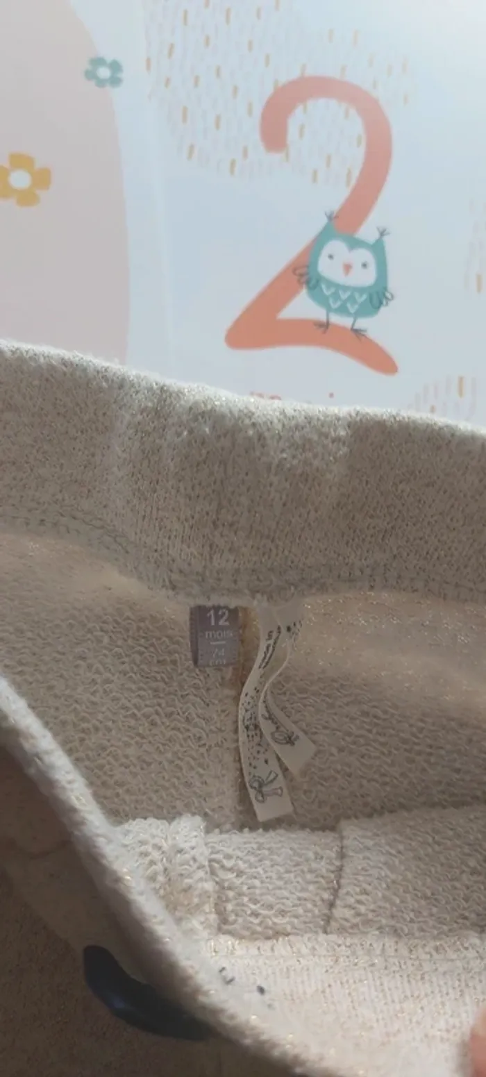 Pantalon jogging bébé fille 12 mois - photo numéro 3