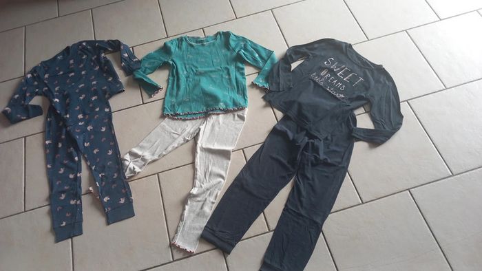 Lot de 3 pyjamas fille okaidi kiabi 8 ans tbe - photo numéro 5