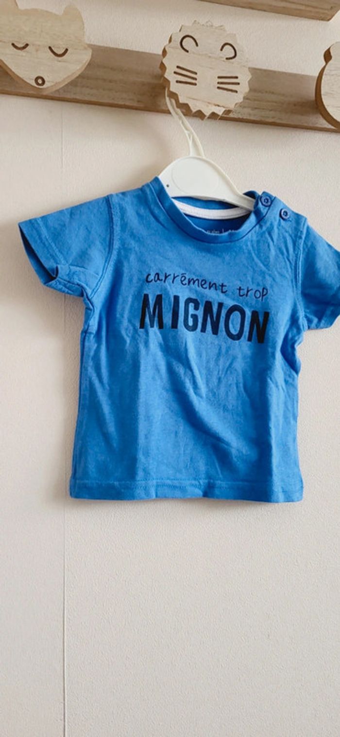 T-shirt 3 mois bleu Gémo - photo numéro 2