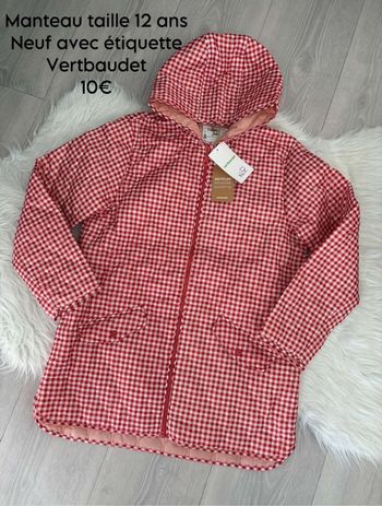 Manteau vertbaudet taille 12 ans neuf