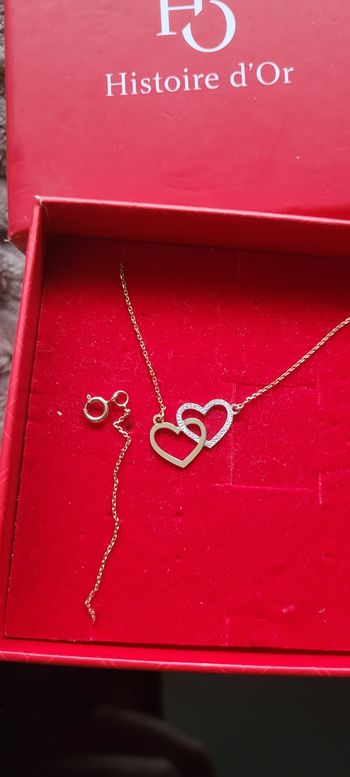 Collier en or jaune 9 carats coeur