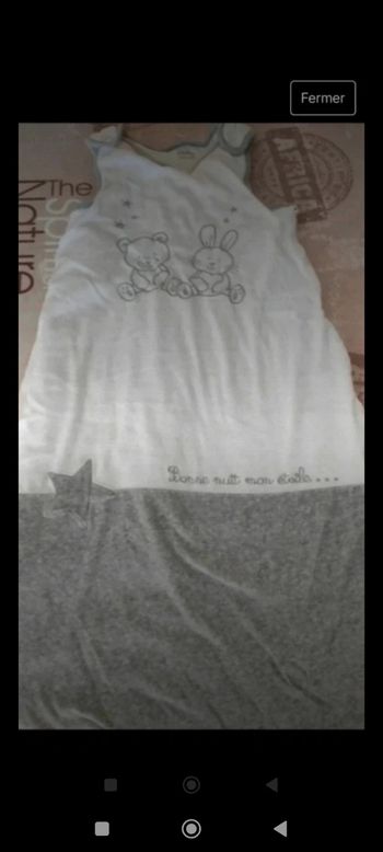 Gigoteuse chaude kimbaloo gris/blanc 12 à 24 mois thème lapins