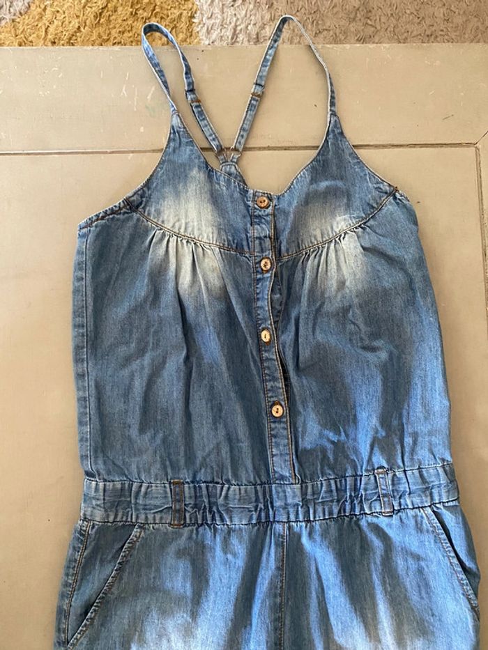 Salopette en jeans Zara Kids à bretelles 11 / 12 ans 152 cm - photo numéro 2
