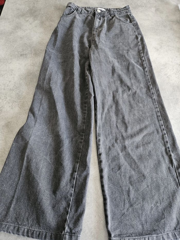 Jean wide leg femme - Taille 32 / XXS - La Halle - Noir gris - photo numéro 5