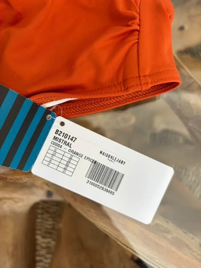 Haut de maillot de bain Maison Lejaby orange épicée - photo numéro 4