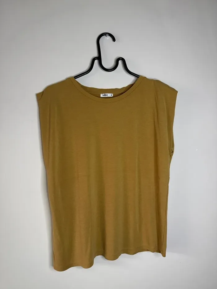 👚 T-shirt sans manche - camel - taille M - Gemo - très bon état