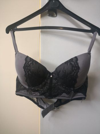 Soutien gorge noir gris