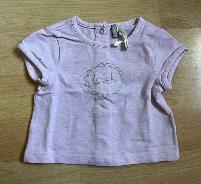 T-shirt rose Lovely 1M - photo numéro 1
