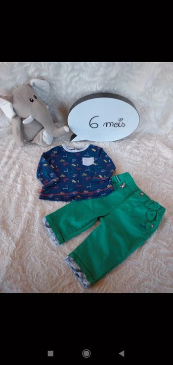 Ensemble (tee shirt manches longues+ jeans) Garçon 6 mois Sergent major