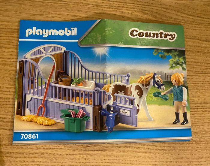 Box cheval Playmobil avec boite et notice - photo numéro 3