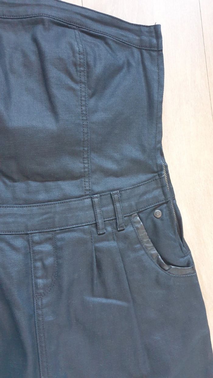 Robe en jean noir enduit, taille M, Bonobo Jeans - photo numéro 4