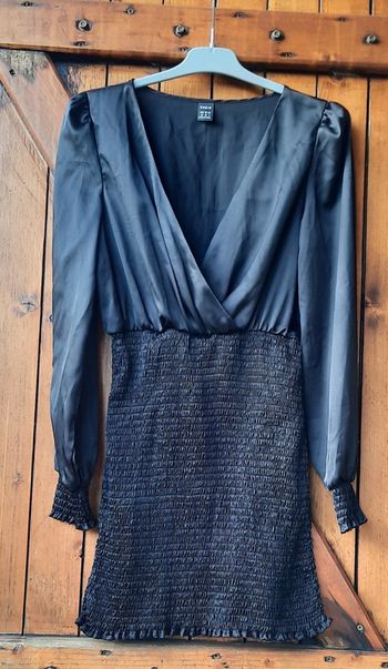 Tunique noire satin Shein, 34