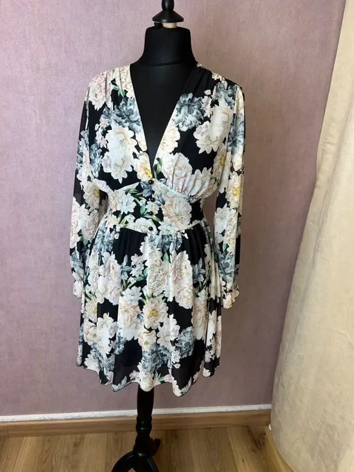 Robe femme robe automne femme robe fleurie femme robe été femme taille 38 taille 40 - photo numéro 2