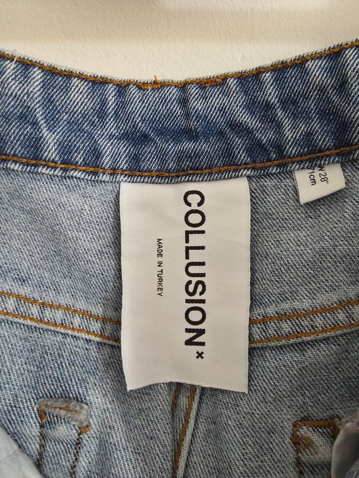 Jeans droit troué effet destroy/habillé Collusion - photo numéro 5