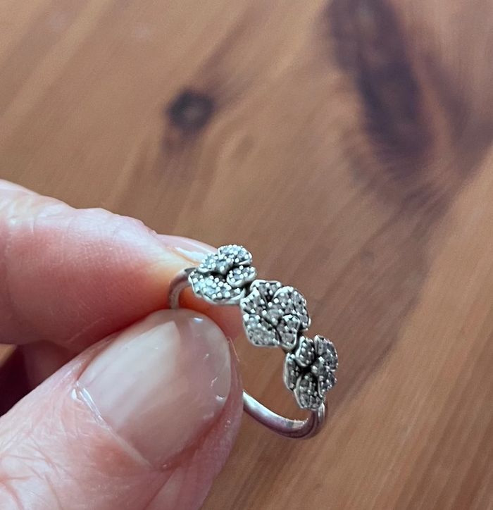 Bague argent triple pensée Pandora - photo numéro 4