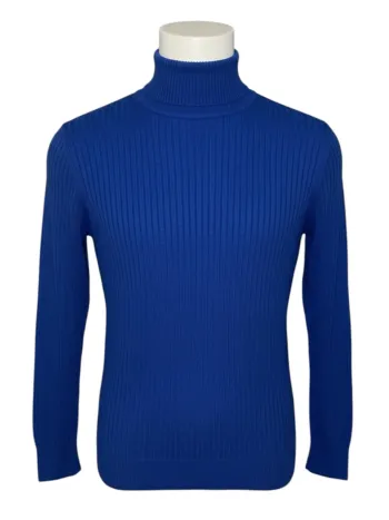 Pull col montant Macidman bleu homme Taille S Neuf