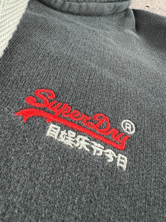Veste à capuche Superdry avec logo Brodé Orange Label Noire Taille XS - photo numéro 9