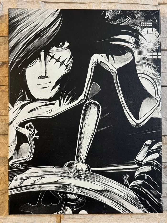 Tableau Albator en toile 30x40cm – Style manga rétro et intense