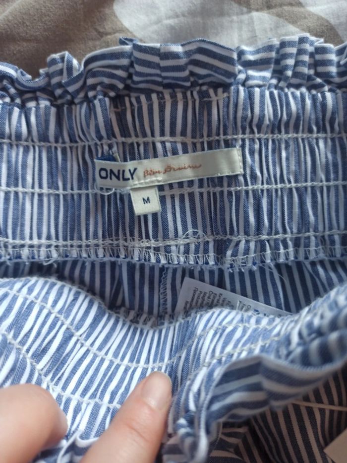 Short only rayé bleu et blanc - photo numéro 2