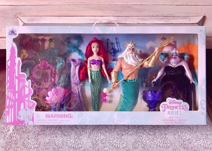 Coffret cadeau Poupées La Petite Sirène Ariel Ursula Triton
