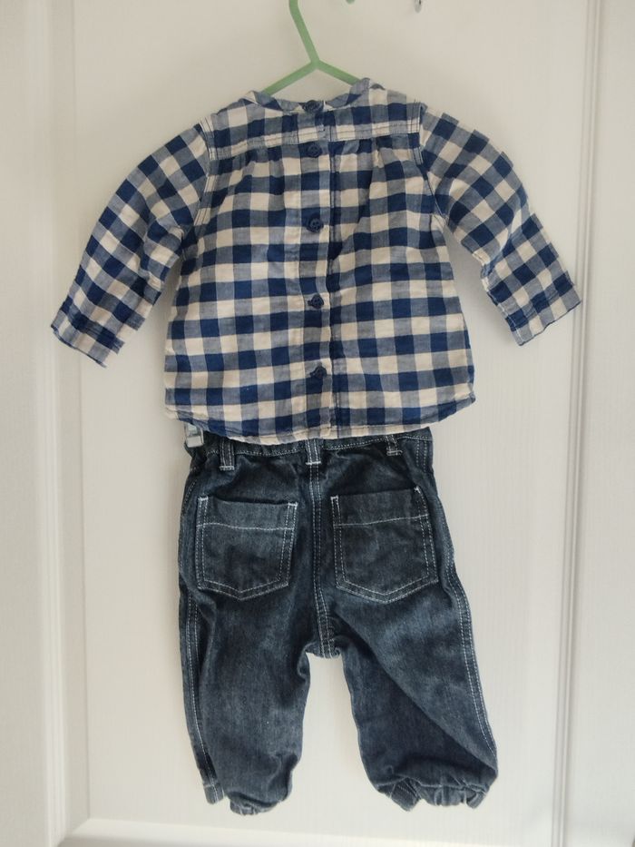 Petit Bateau Ensemble 2 pièces enfant – haut + bas –6 mois- très bon état - photo numéro 3