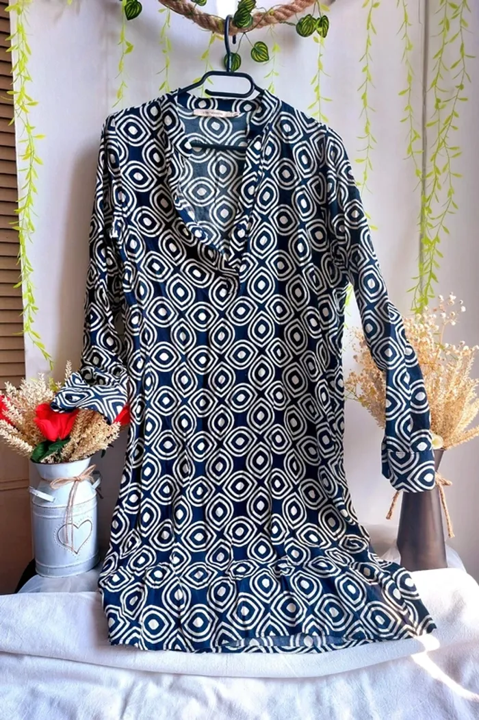 Robe casual La Fée Maraboutée – 36 – Noir & Blanc – État : Excellent