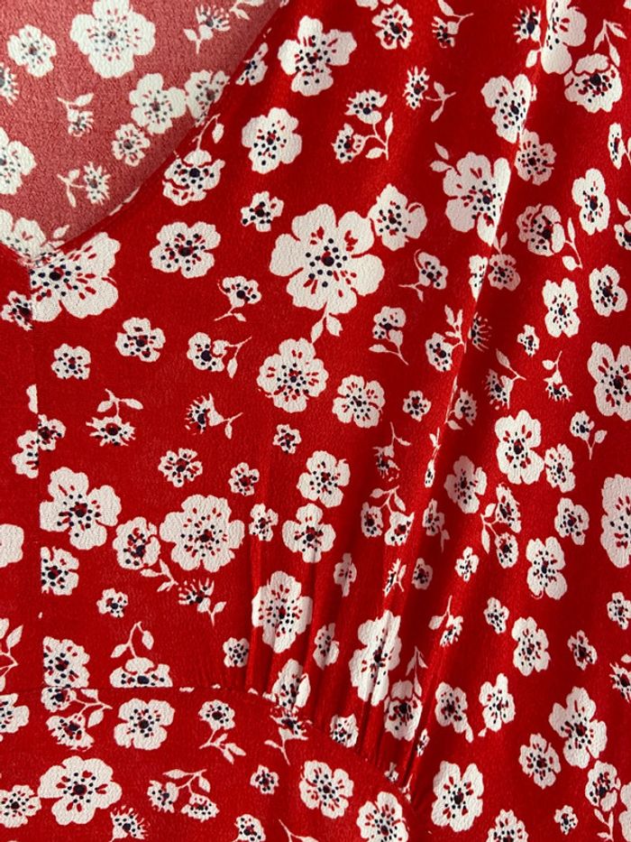 Robe d’été rouge à fleurs Monoprix taille 42 - photo numéro 8