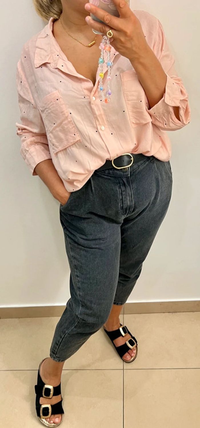 🌺Chemise à pois fluide  ample Taille 2XL - photo numéro 4