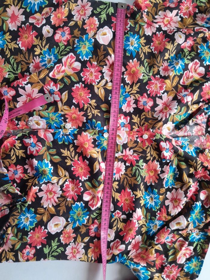 Chemise vintage manche courte fleurie wing Wonder woman - photo numéro 7