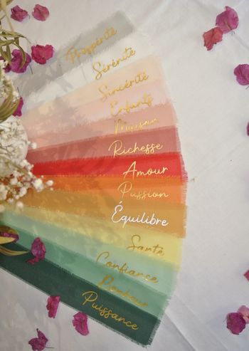 Rubans mousseline pour cérémonie laïque 